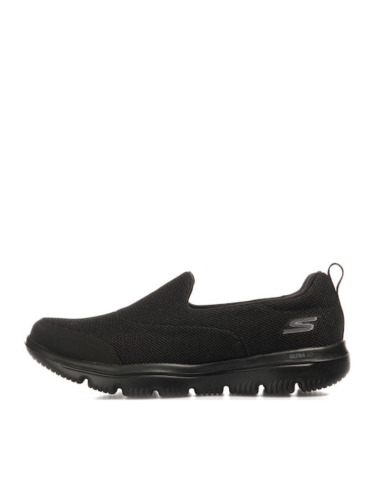 Gowalk Evolution Ultra Γυναικεία Slip-On Πάνινα Μαύρα