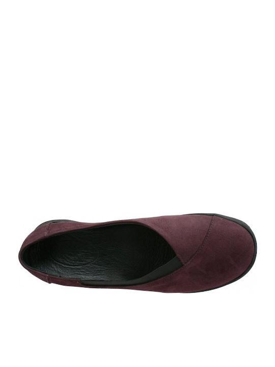 Safe Step Leather Ballerinas 72106 Burgundy