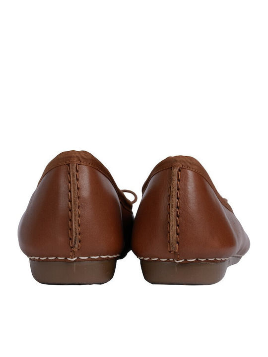 Leather Ballerinas Freckle Ice Tabac Brown