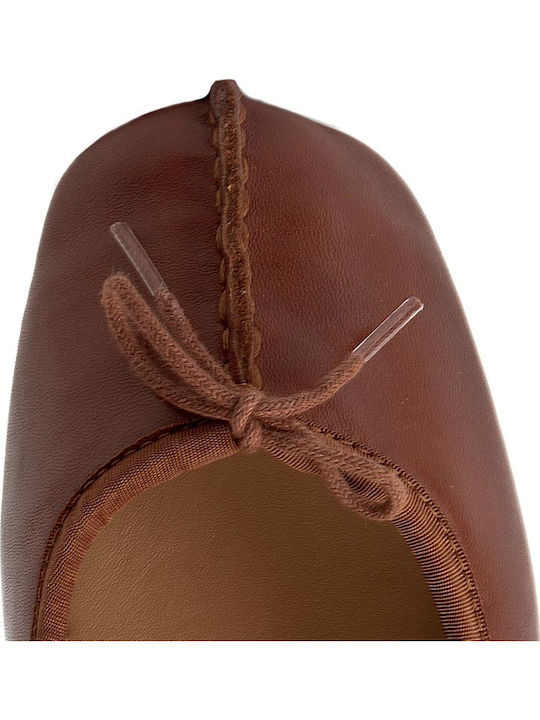 Leather Ballerinas Freckle Ice Tabac Brown