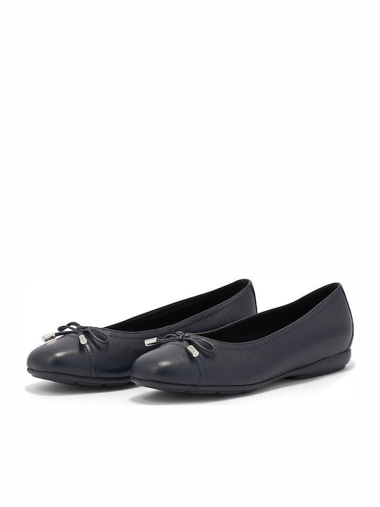 D Annytah D Lederne Damen Ballerinas in Marineblau Farbe
