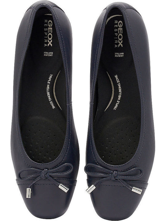 D Annytah D Lederne Damen Ballerinas in Marineblau Farbe