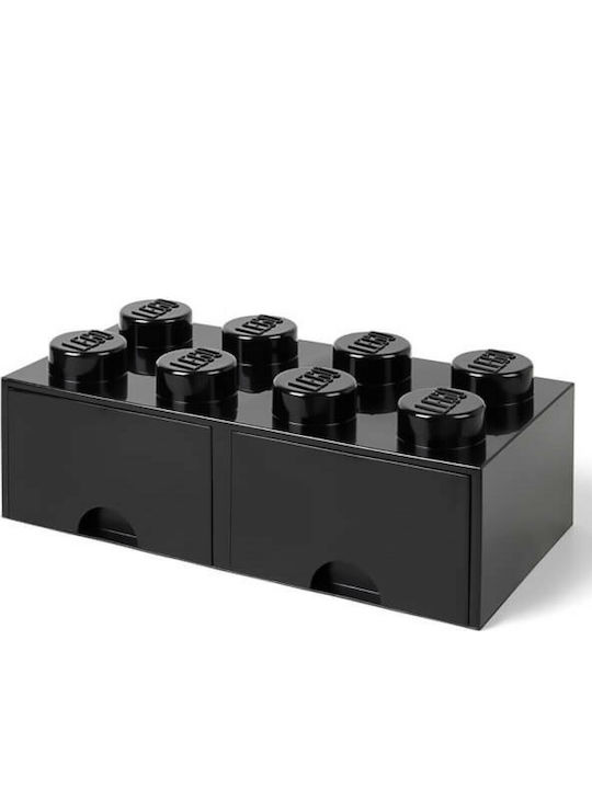 LEGO Παιδικό Κουτί Αποθήκευσης από Πλαστικό 8 Knobs Μαύρο 50x25x17cm
