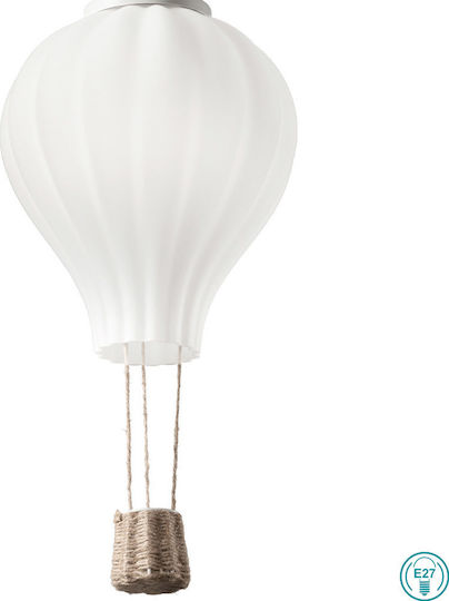 Ideal Lux Dream Big SP1 Μονόφωτο Παιδικό Φωτιστικό Κρεμαστό από Μέταλλο 42W με Υποδοχή E27 Λευκό 30cm