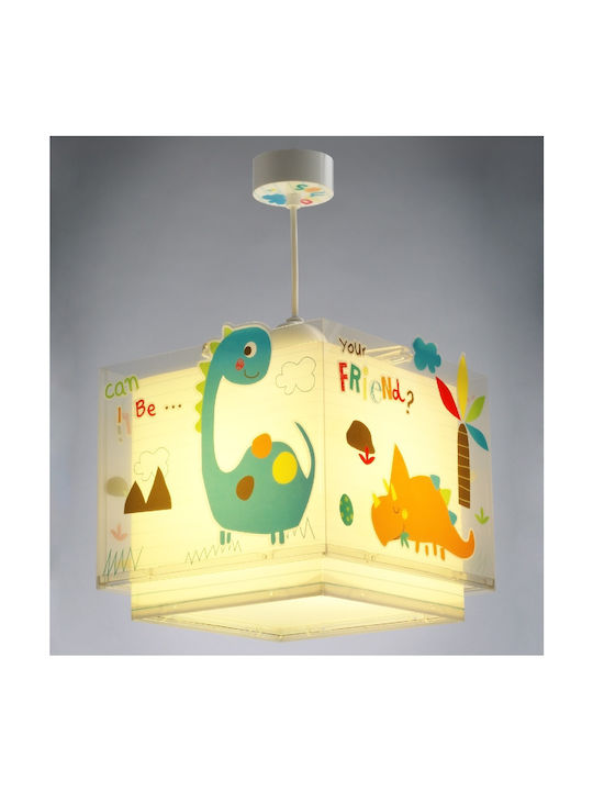 Ango Kids Plastic Single Ceiling Light E27 Dinos Multicolour 23W 23cm