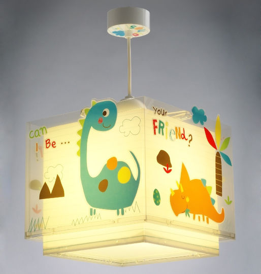 Ango Kids Plastic Single Ceiling Light E27 Dinos Multicolour 23W 23cm
