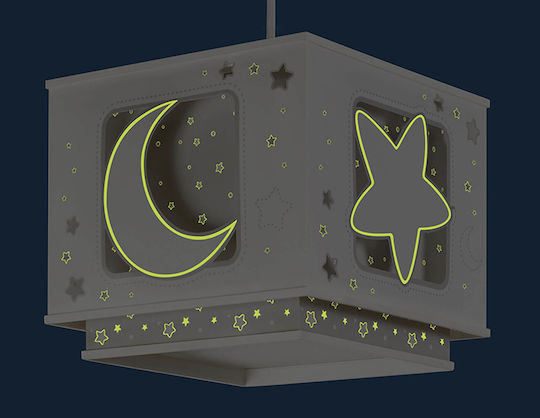 Ango Kids Plastic Single Ceiling Light E27 Moon Grey 23W 25cm