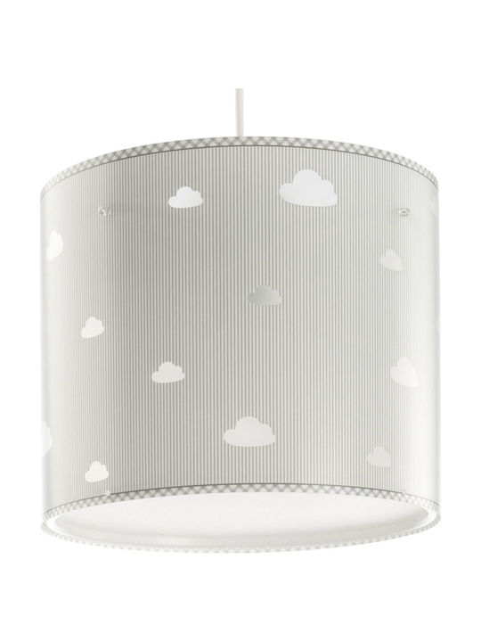 Ango Kids Plastic Single Ceiling Light E27 Sweet Dreams Grey 60W