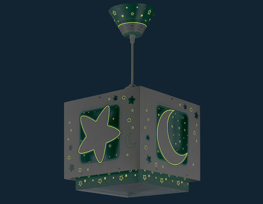 Ango Moon Einfaches Licht Kinderdeckenleuchte Deckenleuchte 23W mit Fassung E27 Green 25cm