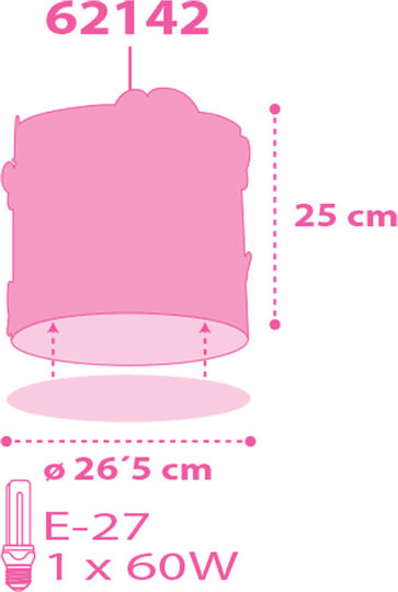 Ango Kids Plastic Single Ceiling Light E27 Butterfly White 23W 26x25cm