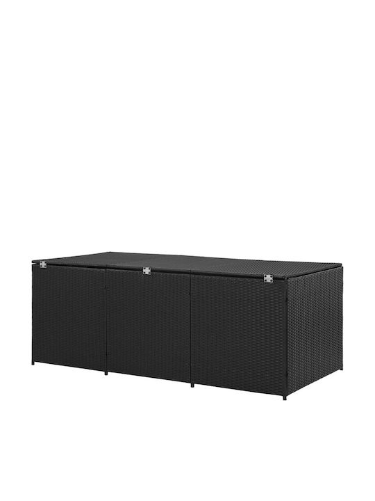 vidaXL Outdoor Storage Box Black L180xW90xH75cm