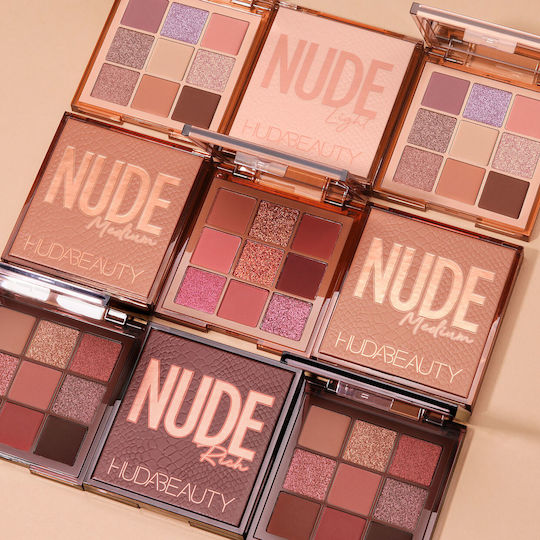 Huda Beauty Nude Палитра със Сенки за Очи в Твърда Форма Светлина
