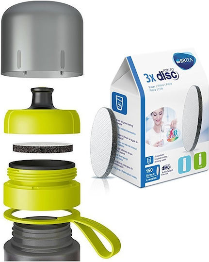 Brita Резервен филтър за вода Джаджа / Бутилка Бутилка с филтър за вода Fill&Go/Fill&Serve Water Filter Carafe MicroDisc Filter 3бр