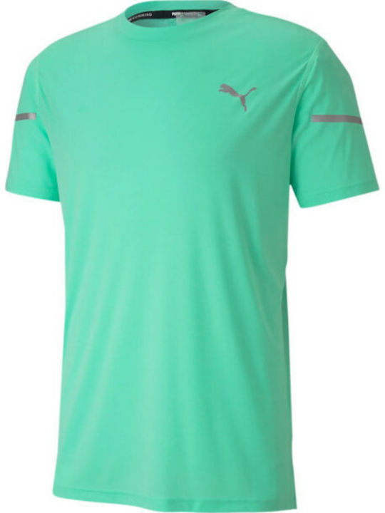 Puma Runner ID Thermo R Men's Athletic T-shirt Short Sleeve Turquoise