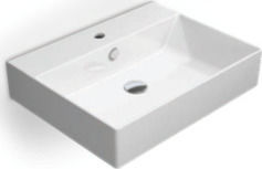 GSI Kube-X Aufgesetztes Waschbecken Porzellan 60x47x47cm Weiß
