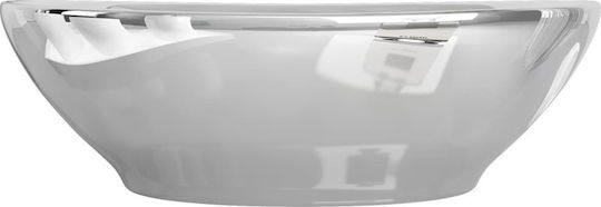 vidaXL Επικαθήμενος Νιπτήρας Κεραμικός 40x33x13.5cm Ασημί