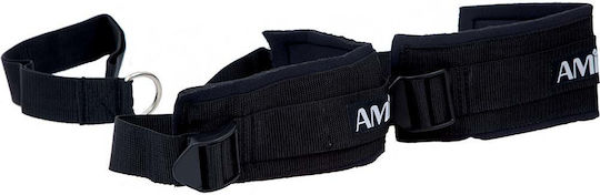 AMILA Leg Press Exerciser Σωληνωτά Λάστιχα Γυμναστικής με Λαβές Σετ 2τμχ Γκρι