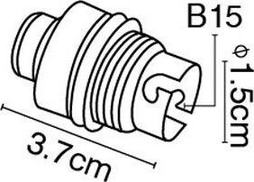 VK Lighting Stromstecker mit Steckdosenbuchse B15 in Gold Farbe Set 1Stück 32121-004639