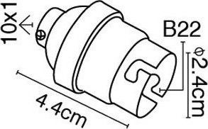 VK Lighting VK/B22 Dulie Alimentare cu Soclu B22 în culoarea Aur 32121-001639