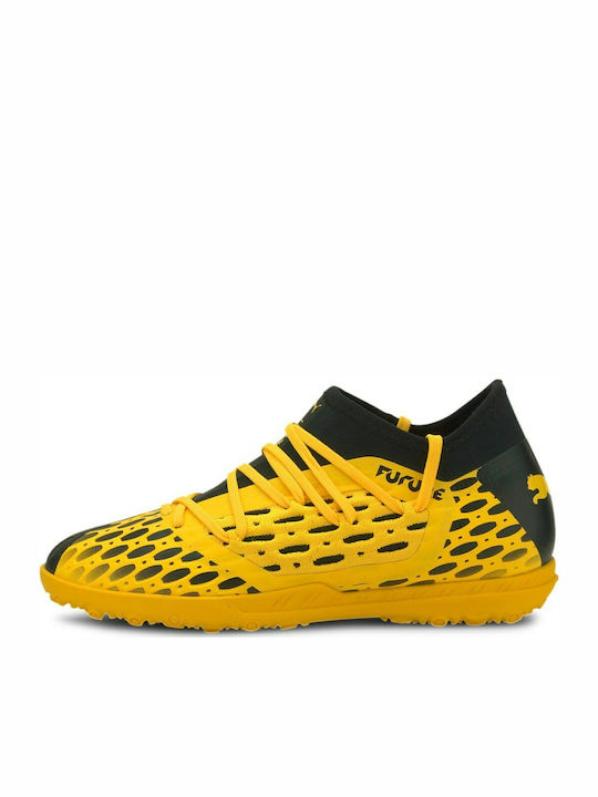 Puma Future 5.3 Netfit TT Kids Turf Soccer Shoes with Sock Yellow