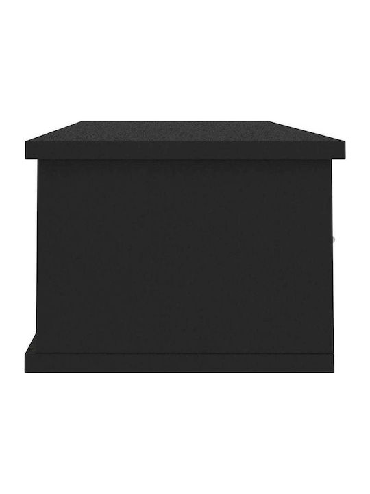 Ράφι Τοίχου Μαύρο 90x26x18.5εκ.