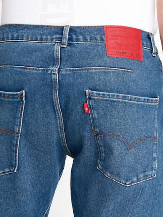 502 Men's Jeans Pants Elastic with Regular Tapered Fit Skeg Cool Blue