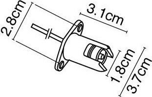 VK Lighting Steckdosenadapter von R7S zu T9 in Silber Farbe Set 2Stück 36104-010629