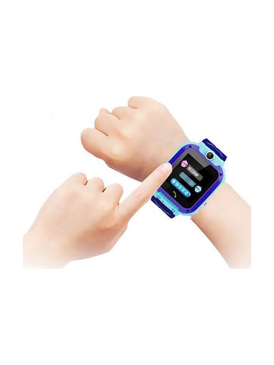 Παιδικό Smartwatch με GPS και Καουτσούκ/Πλαστικό Λουράκι Μπλε Q12