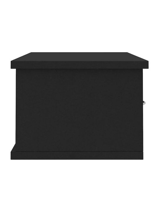 Стенен Черен Рафтове 60x26x18.5см