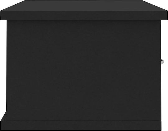 Wandregal Schwarz 60x26x18.5cm