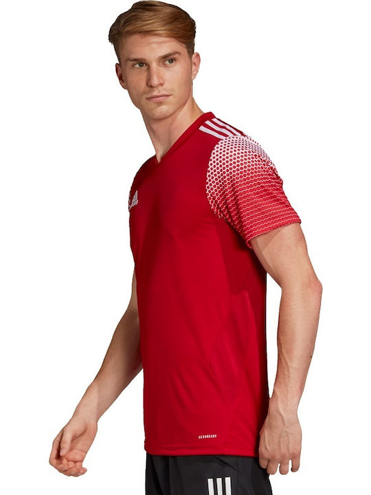 Adidas Regista 20 Men's Athletic T-shirt Short Sleeve with V-Neck Red