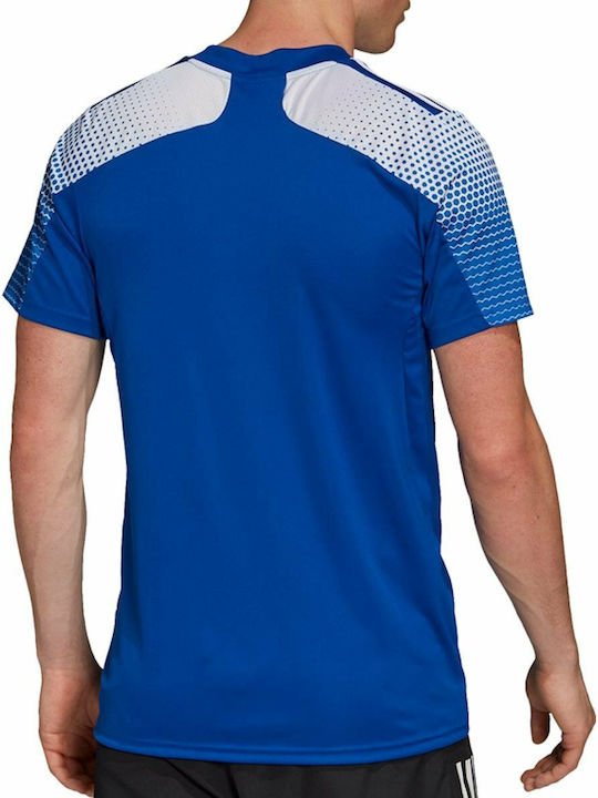 Adidas Regista 20 Men's Athletic T-shirt Short Sleeve with V-Neck Blue