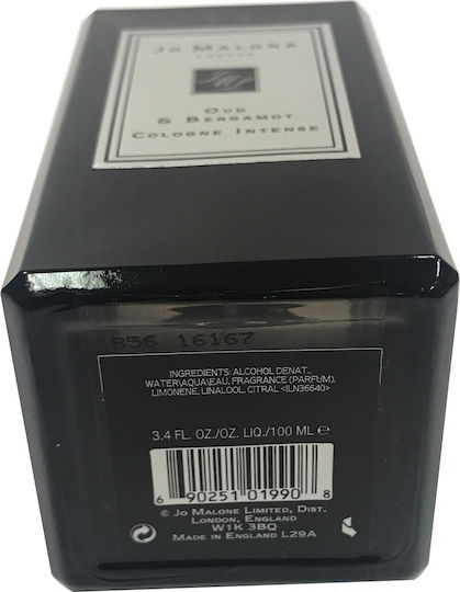 Jo Malone Oud and Bergamot Intense Eau de Cologne 100ml