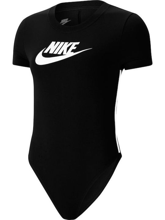 Short Sleeve Bodysuit Sportswear Archive Slim Fit Black