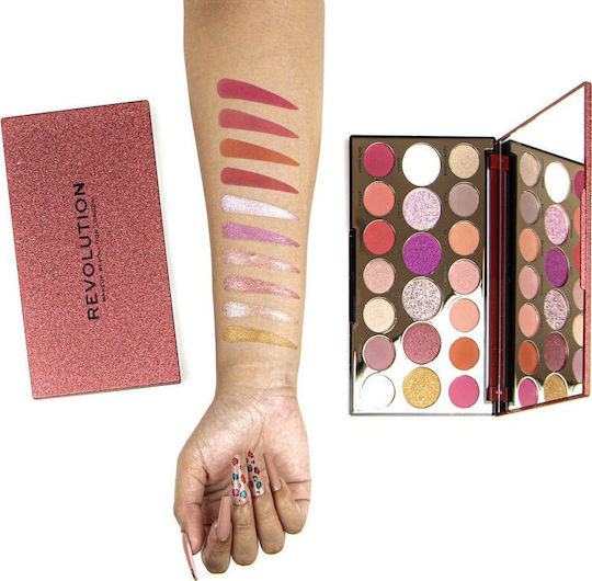 Revolution Beauty Precious Stone Eye Shadow Palette in Solid Form Ruby 16.9gr
