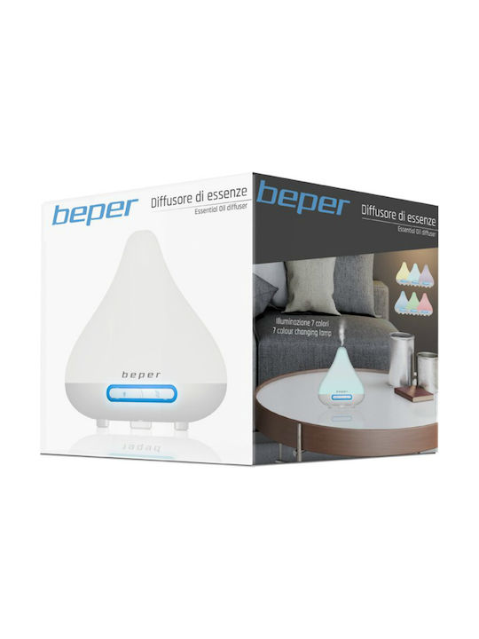 Beper Led Συσκευή Αρωματοθεραπείας Υπερήχων 70.402 Λευκή 140ml 70.402