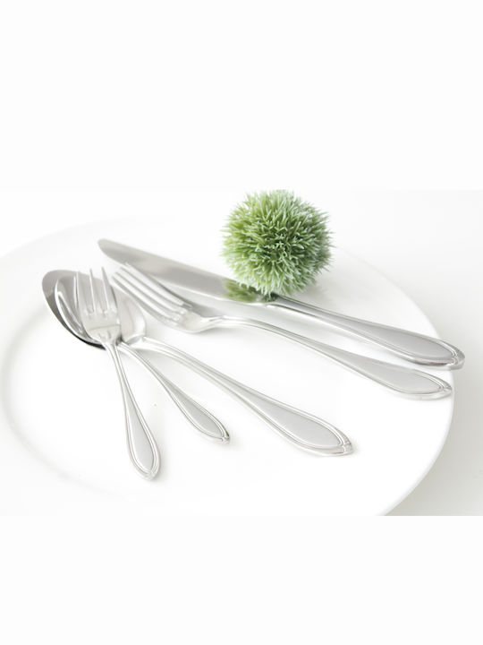 Mulex Boston Set de Tacâmuri Argintiu 68buc cu Set de tacâmuri