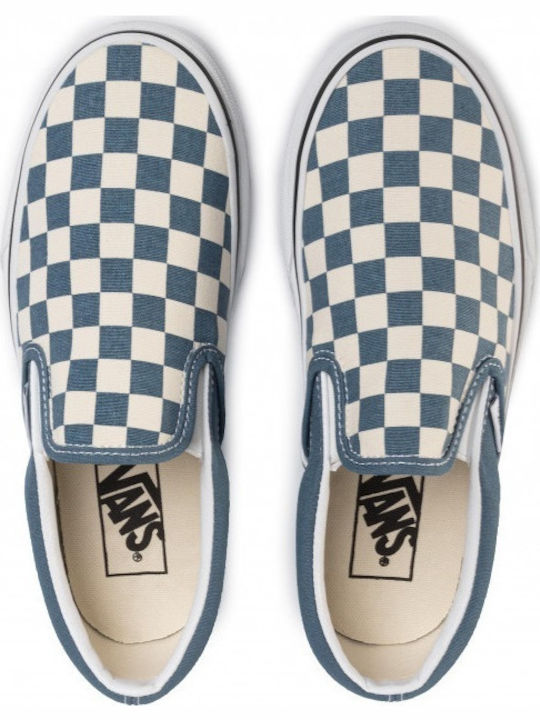 ClassicCheckerboard Classic Men's Canvas Slip-Ons Blue Mirage / True White