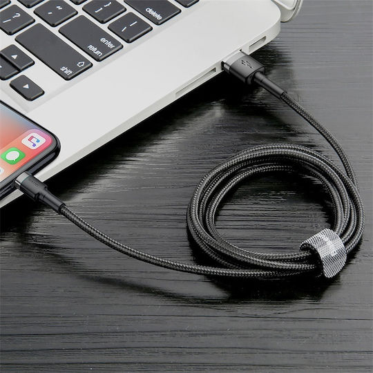 Baseus Cafule IP Edition Braided USB-A to Lightning Cable Black 1m (CALKLF-BG1)