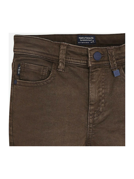 Mayoral Kids Fabric Trousers Brown