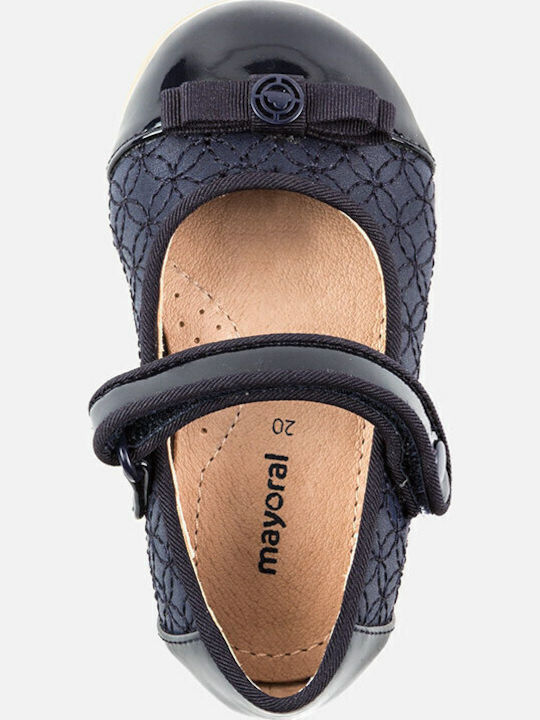 Kids Ballerinas with Hoop & Loop Closure Navy Blue