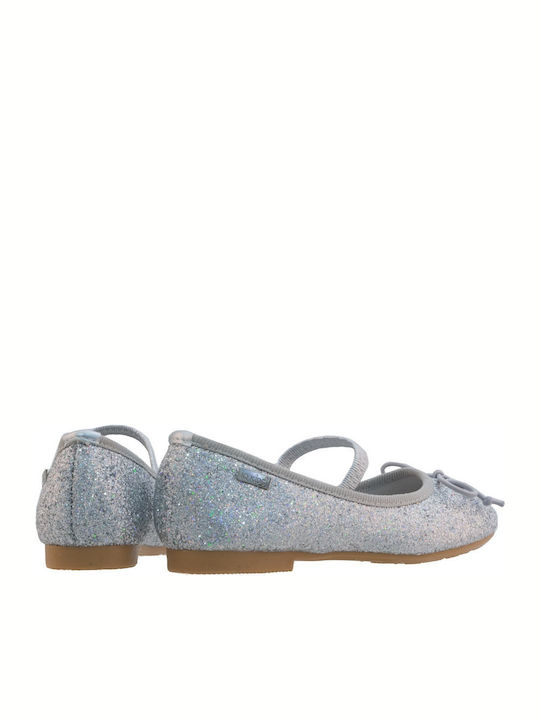 Kids Ballerinas Balarina 120 with Elastic Strap Silver