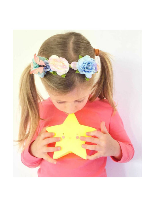 A Little Lovely Company Led Kids Decorative Lamp Star Yellow