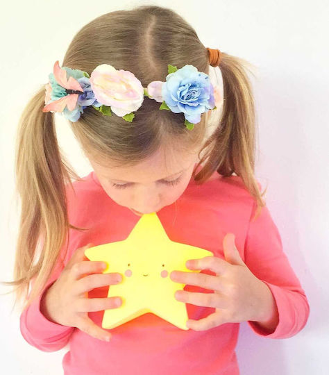 A Little Lovely Company Led Παιδικό Διακοσμητικό Φωτιστικό Star Κίτρινο