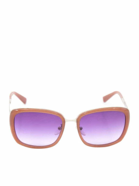 Nina Ricci Women's Sunglasses with Orange Frame and Pink Gradient Lens SNR007 03G9