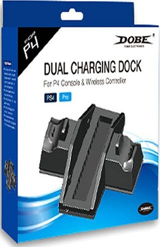 Dobe PS4 Dual Charging Station with Dock Port Dual Charging Dock Black 568054