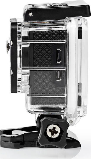 Nedis ACAM41BK Action Camera 4K Ultra HD Underwater (with Case) with Screen 2" and Wi-Fi Black