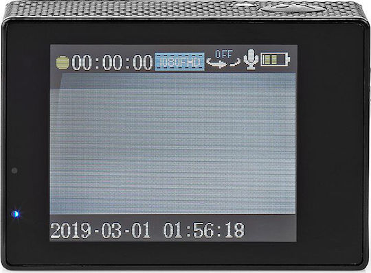 ACAM21BK Action Camera HD (720p) Υποβρύχια (με Θήκη) με Οθόνη 2" και Wi-Fi Μαύρη