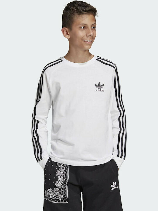 Adidas Παιδική Χειμερινή Μπλούζα Μακρυμάνικη για Αγόρι Λευκή