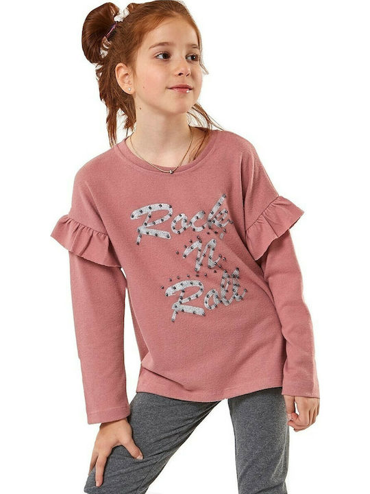 Evita Kids Blouse Long Sleeve Pink